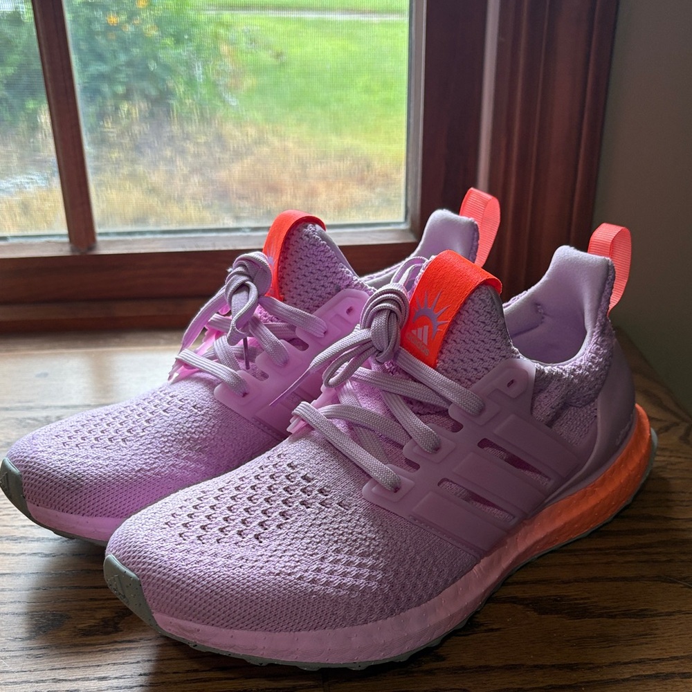 Adidas Women's Lavender and Orange Sneakers